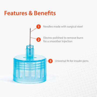 830561 EasyTouch® Pen Needles - 100 count, 30G, 5/16" (8mm)