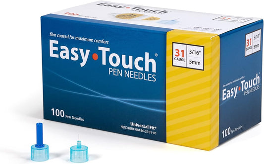 831361 EasyTouch® Pen Needles – 100 count, 31g, 3/16″ (5mm), Yellow