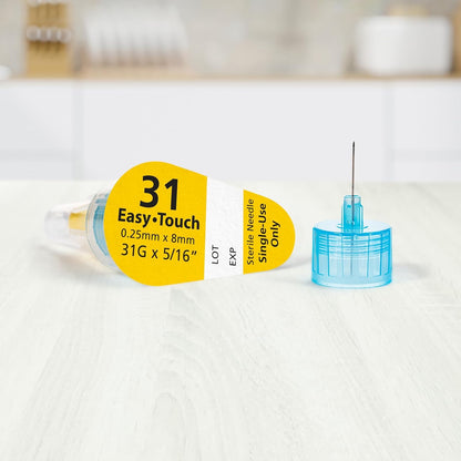 831061 EasyTouch® Pen Needles 100 count, 31g, 5/16″ (8mm), Yellow