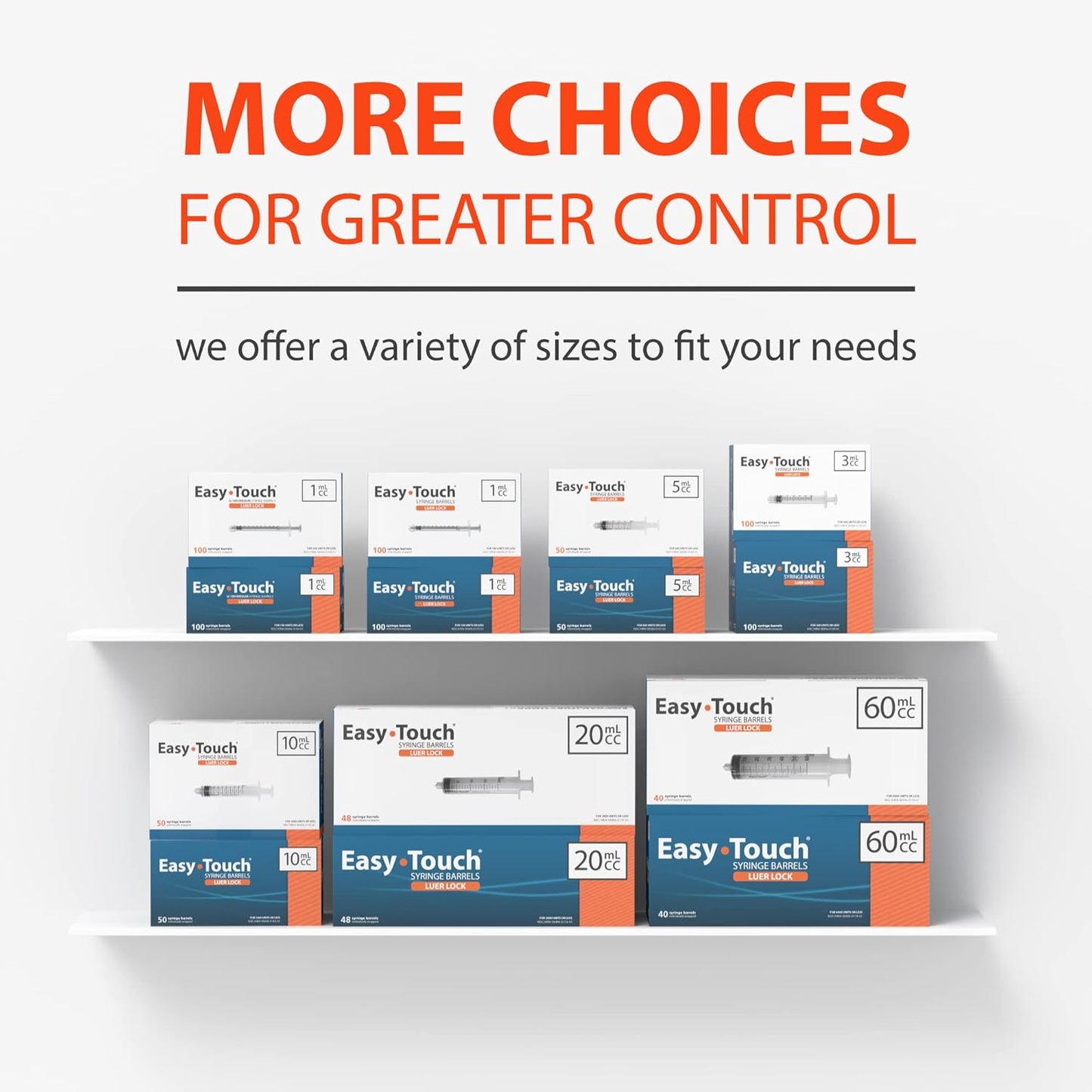 802015 EasyTouch Luer Lock Barrel (INS), 1 mL