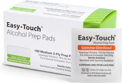 802711 EasyTouch Alcohol Prep Pads, Prep Pads – 100 count