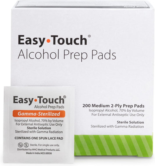 802712 EasyTouch Alcohol Prep Pads, Prep Pads – 200 count